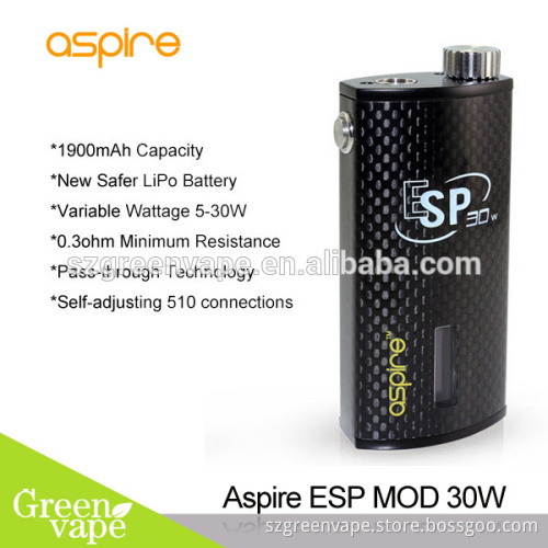 Newest Aspire Sub Ohm Battery Aspire Box Mod Aspire ESP 30W